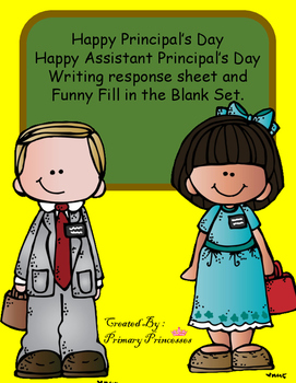Preview of Principals/ Assistant Principals Day Funny response sheets