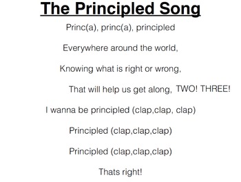 Preview of Principled Song