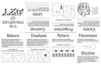 Preview of Principles of Art (Design) Foldable (Itty Bitty Book)