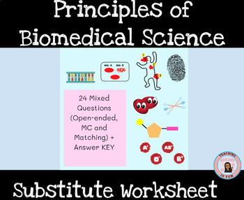 Preview of Principles of Biomedical Science Substitute Worksheet