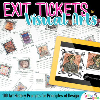 Preview of Principles of Design Art History Exit Slips for Elementary & Middle School Art