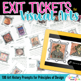 Principles of Design Art History Exit Slips for Elementary