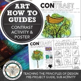 Principles of Design Contrast Art Worksheet, Activity, Sub