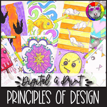 Preview of Principles of Design Introduction Digital & Print Art Lessons, Activities