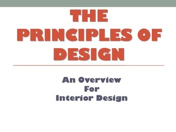 Preview of Principles of Design Introduction for Interior Design Family & Consumer Science