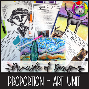 Preview of Principles of Design PROPORTION Art Lessons, Activities, Worksheets Art Projects