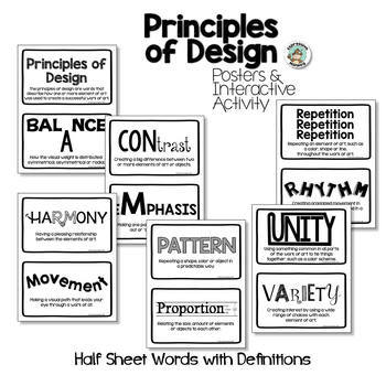 Principles Of Design Posters Interactive Sketchbook Activity - 