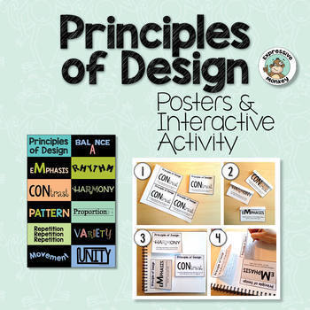 Preview of Principles of Design Posters & Interactive Sketchbook Activity
