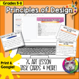 Principles of Design Task Cards | Print & Digital Art Less