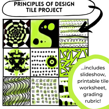 Preview of Principles of Design Tile Art Project