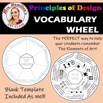 Preview of Principles of Design Vocabulary Wheel