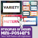 Principles of Design Word Wall Mini-Posters and Definition