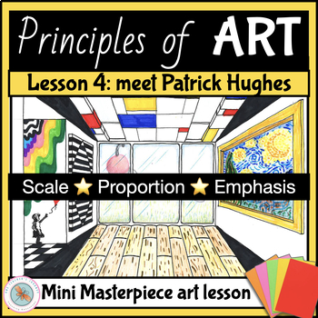 Preview of Principles of Design for SCALE and PROPORTION - PERSPECTIVE art lesson 4th - 7th
