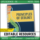 Principles of Ecology PowerPoint, Notes and Test