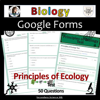 Preview of Principles of Ecology Test | HS Biology | Google Form