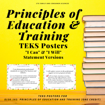 Preview of Principles of Education & Training TEKS Posters (Knowledge & Skills Statements)