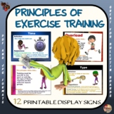 Principles of Exercise Training- Printable Display Signs