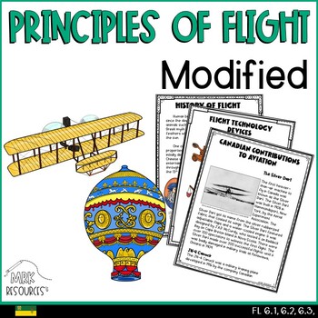 Preview of Principles of Flight Modified Booklet Grade 6 Science