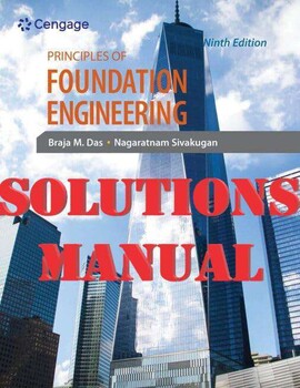 Preview of Principles of Foundation Engineering 9th Edition by Braja Das_SOLUTIONS MANUAL