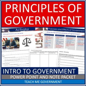 Preview of Principles of American Government Introduction to High School Course Power Point