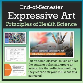 Preview of Principles of Health Science: End of Semester Easy Art Project (Wall Tiles)