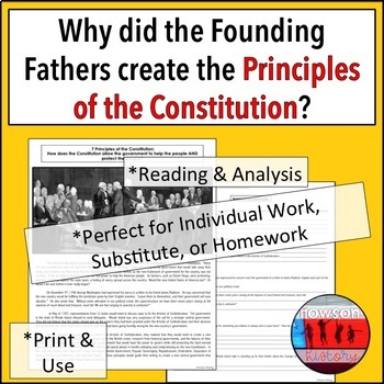 Preview of Principles of the Constitution Background Information Activity