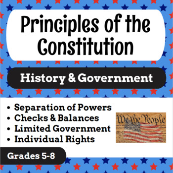 Preview of Principles of the Constitution | Identifying - Understanding - Examining