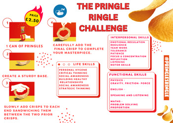 Preview of Pringle Ringle challenge planning postcard