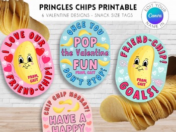 Preview of Pringles Valentine Printable | Valentine Printable Tag | Pringles Snack Size Tag