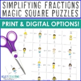 Print AND Digital Simplifying Fractions Game, Worksheet Al