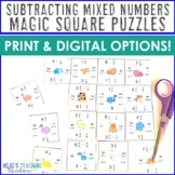 Print AND Digital Subtracting Mixed Numbers Games, Activit