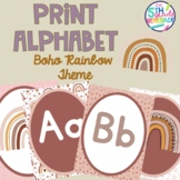 Print Alphabet Anchor Charts for Primary Grades Boho Rainb