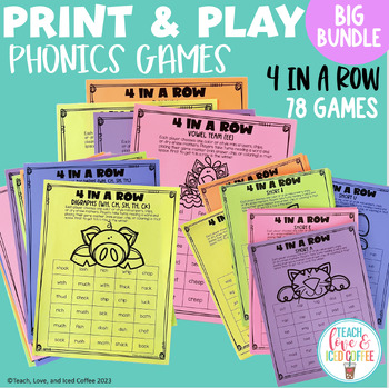 Preview of Print And Play Phonics Games Big Bundle