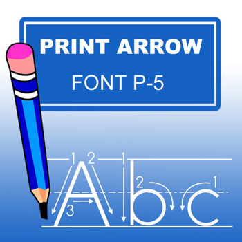 Preview of Print Arrow Font