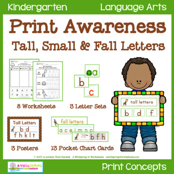 Preview of Print Awareness - Tall, Small & Fall Letters