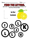 Print Awareness for the Letter 'L'