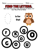 Print Awareness for the Letter 'O'