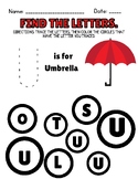 Print Awareness for the Letter 'U'