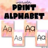 Classroom Alphabet // Print // Watercolor // Set 2