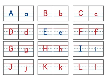 Preview of Print & Cursive Uppercase & Lowercase Alphabet Matching Cards