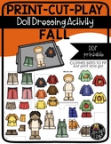 Print Cut Play - FALL-AUTUMN - Doll Dressing Activity