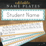 Desk Name Plates : Editable Desk Strips
