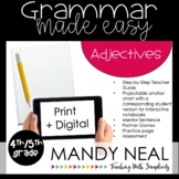 Print + Digital Fourth and Fifth Grade Grammar (Adjectives)