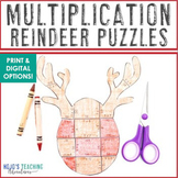 MULTIPLICATION Reindeer Craft | NO PREP Christmas Math Act