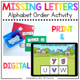 Print + Digital Missing Alphabet Letters Activity | Lowerc