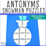 ANTONYMS ELA Snowman Activity Craftivity | Winter Literacy