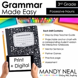 Print + Digital Third Grade Grammar (Possessive Nouns)