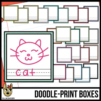 Preview of Doodle & Print Boxes Clipart - Speckled