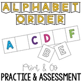 Print & Go Alphabet Order Practice & Assessment