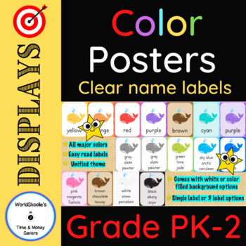 Preview of Print & Go Color Posters - Make a bright wall display or flashcards today!
